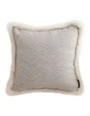 [SOGA] Wabi-sabi Herringbone Square Throw Pillow 45cm in Grey