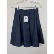 Diane Von Furstenburg DVF Amelia Skirt Denim Size 2 NWT