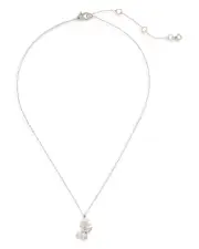 kate spade new york Mixed Stone Flower Pendant Necklace in Silver Tone, 16-19