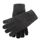 DENTS Mens Stirling Lambswool Blend Knit Gloves With Suede Leather Palm Patch