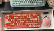Mofii CANDY Keyboard Mouse Combo Wireless 2.4G Mixed Color 84 Key Pink