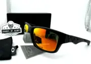OAKLEY JUPITER SQUARED MATTE BLACK W/ RUBY RED GALAXY POLARIZED SUNGLASSES NEW