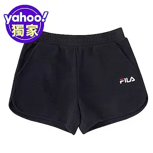 FILA KIDS 女童針織短褲-黑 5SHV-4507-BK