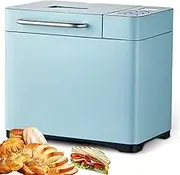 Electric Bread Maker Machine, Multifunctional Bread Maker with Nut Dispenser, Automatic Bread Maker with 19 Program Settings & 15h Timer, 3 Crust Tone Bread Maker, for Breakfast