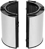 2 in 1 HEPA+Carbon Filter Compatible with Dyson HP04 TP04 DP04 PH04 HP09 TP09 HP07 TP07 HP06 TP06, H13 Grade True HEPA Replacement Filter (Black)