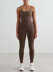 [AIM'N AU] Macchiato Shape Seamless Tights & Strap Singlet Set
