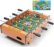 Medium Foosball Table for Over 3 Years Old, Arcade Table Games for Children, Compact Table-top Game with 6 Rods, Family Fun Game
