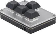 4 Key Gaming Keypad, Programmable Keypad 2.4G USB BT Type C Wireless One Handed Gaming Keyboard Mini Mechanical Keyboard with Built-in for Game, Office, Media Use