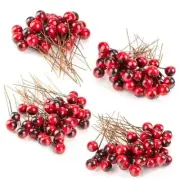 Artificial Holly Berries - 150 Pcs Christmas Holly Berries Stems for Crafts
