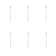 6PK A.FRESCO Mild Steel Uncoated Double Ring Plant Support Display Stake 60cm