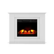2000W 3D Flame Effect White Electric Fireplace