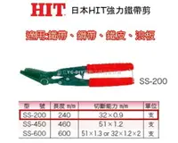 在飛比找樂天市場購物網優惠-【台北益昌】日本 HIT SS-200 240mm 鐵帶剪 