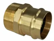 2x Conex Banninger B-PRESS WATER MALE COUPLINGS 15mmx1/2" BSP Copper