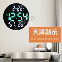 在飛比找PChome24h購物優惠-TRISTAR 簡約圓形插電式LED數字萬年曆電子鐘 TS-