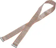 uxcell IDC Rainbow Wire Flat Ribbon Cable 2.54mm Pitch 34 Pin Connection Line FC Dual Female Gray Connector for DIY Experiment 4 Ft Length 1 Pcs