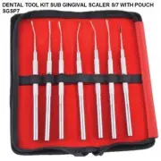 DENTAL TOOL KIT SUB GINGIVAL SCALER S/7 WITH POUCH SGSP7 Sub Gingival Scalers $#
