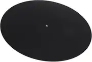 Turntable Mat, Better Playback Acrylic Turntable Slipmat for Collector (Black Transparent)