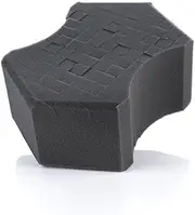 The Rag Company Ultra Safe Sponge - Latest Foam Technology Safe for All Types of Paint and Wheel Finishes - Easy-to-Hold Ergonomic Grip for Wash Bucket and Rinseless Washing - Dark Grey