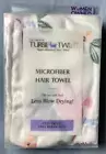 The Original Turbie Twist Microfiber Hair Towel White Floral NEW