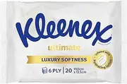Kleenex Ultimate Soft Pack 6 Ply Facial Tissues (Pack of 20)