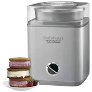 Cuisinart 2-Quart Pure Indulgence Frozen Yogurt and Ice Cream Maker Brushed S...