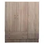 Combination Wardrobe Clothes Rack Storage Unit 3 Door 2 Drawer Cabinet Cupboard