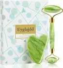 Jade Roller and Gua Sha Set, Facial Tool Improves Wrinkles, Face and Body Massag