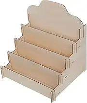 Gatuida Display Stand Postcards Greeting Cards Holder Greeting Card Rack Greeting Card Display Organizer Playing Card Display Greeting Card Stand Wood Card Holder Display Khaki Wooden