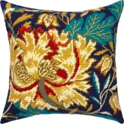 DIY Needlepoint/Tapestry Pillow Kit "Tulip" 16x16 in / 40x40 cm