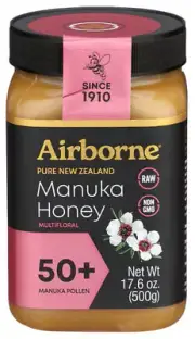 Airborne Manuka Honey 50 Methylfloral 17.64 oz (Pack of 6)