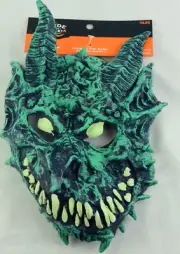 Green Dragon Mask Adult Halloween Costume HYDE AND EEK Glow in the Dark B3