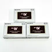 3 Sony DVM63HDR miniDV Digital HD Video Cassettes 63 Minutes Factory Sealed