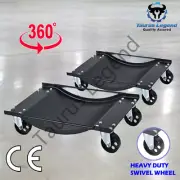 2PC Go Jacks Wheel Dolly Vehicle Positioning Jack Car Transport Trolley Mover
