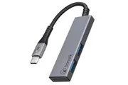 Bonelk Long-Life Slim USB-C to 2 x USB 3.0 Hub Adapter for Laptop Computer Grey