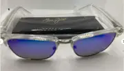 New Maui Jim Kawika B257-05CR-15 Clear Sunglasses Polarized Blue +150 Readers