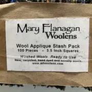 NWT Lot Of 100 Mary Flanagan Hand Dyed Textured Wool Approx 3.5X3.5 Rug Hooking