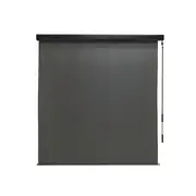 Coolaroo 1.8 x 2.4m Charcoal Crank Operated Outdoor Blind with Premium Pelmet