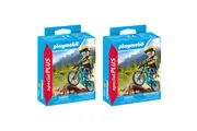 2x 10pc Playmobil 21x15cm Mountain Biker Kids/Children Action Figure Play Set 4+