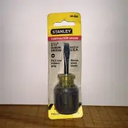 Stanley USA Hand Tools 2-Point Grip Flat Tip Stubby Screwdriver 66-088 NOS Contr