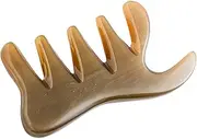 HOUDERCO 1Pc Ox Horn Scraping Massage Tool Guasha Body Massager for Scalp Care Durable Hair Comb for for Relaxation and Muscle Relief