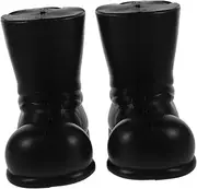 DRESSOOS Santa Claus Shoes Model 2pcs Mini Santa Boots Perfect for Dollhouse Decor Craft Projects