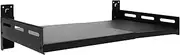 Retractable Carbon Steel Wall Rack Commercial Storage Rack Wall Mount Microwave Oven Shelf Maximum Weight 30kg Kitchen Seasoning Rack Black
