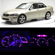 LED light instrument kit for Lexus IS300 2001 - 2005, 12 parts, gauge panel, dashboard bulb, climate control lights, clock - white Pink