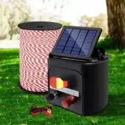 3km Solar Power Energizer Electric Fence Energiser Charger W/ 500m Polytape