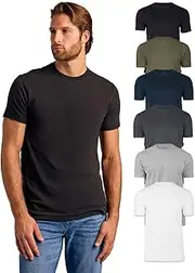 [True Classic] Mens T-Shirts - Short Sleeve Crew Neck Plain T Shirt for Men