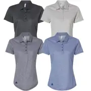 ADIDAS GOLF NEW SIZE XS-3XL Women's Space Dyed Heather Polo, Athletic Shirt