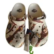 Crocs Shoes Mans 11 Bone brown Jurassic World Classic Clog LIMITED EDITION