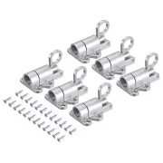 Spring Loaded Latch Pin, 6Pcs - Aluminum Alloy Round Tip of Pin Up (Silver Gray)