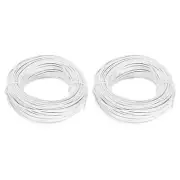 22AWG Gauge Stranded Hook-Up Wire PVC Tinned Copper Wire 30m/100ft White