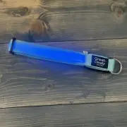 Adjustable LED Dog Flash Collar - Nighttime Pet Safety - Blue Light - LARGE (C7)